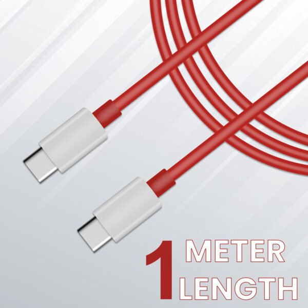 Cablix 65W USB C to USBC SuperVOOC Charging Cable (1.2m, Red) - Image 4