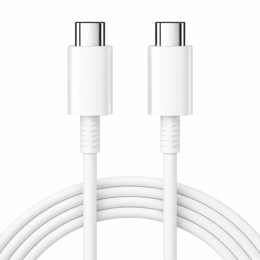 Samsung Original Type C to Type C Mobile Data Charging Cable for Galaxy SuperFast Transfer Power Cable A55/M55/F55/F15/M15/A54/A15/A14/A34/F34/F23/F14/M14/M34/M33/S21 fe/S22/S23/S23 Fe 5G/S24, White